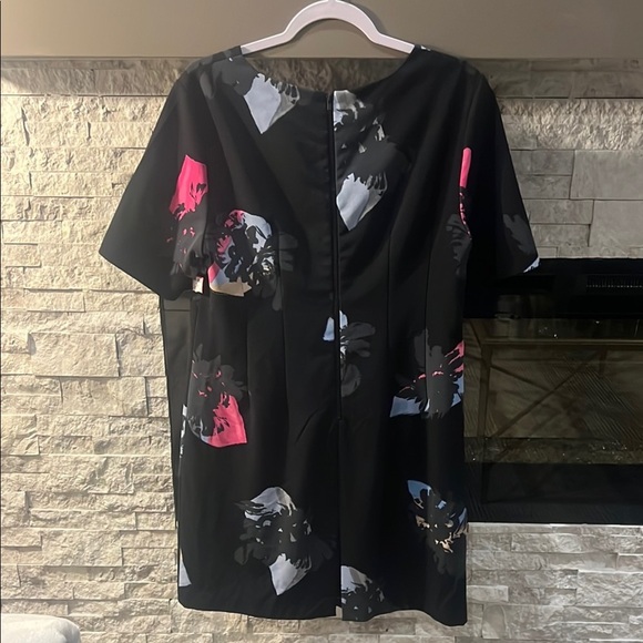 Ellen Tracy size 14Petite Black Floral Print Party dress - Picture 7 of 13